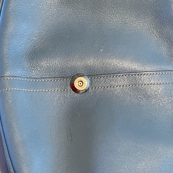 Awesome Coach Blue Leather Hobo Bag with Buckles - Picture 9 of 10